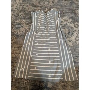 Hanna Andersson Gray Stripes Stars Dress